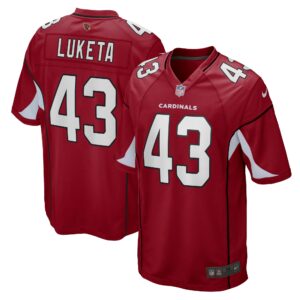 Men's Arizona Cardinals Jesse Luketa Nike Cardinal Game Player Jersey