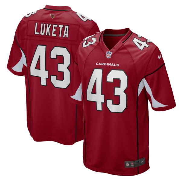 Men’s Arizona Cardinals Jesse Luketa Nike Cardinal Game Player Jersey