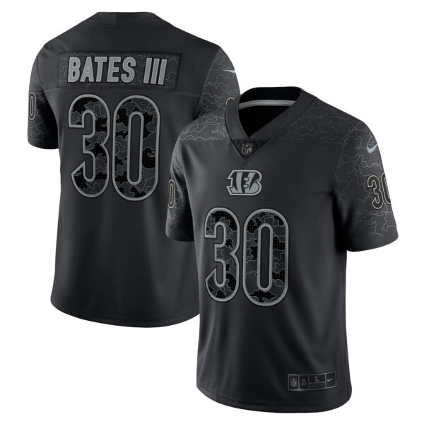 Men’s Cincinnati Bengals Jessie Bates III Nike Black RFLCTV Limited Jersey