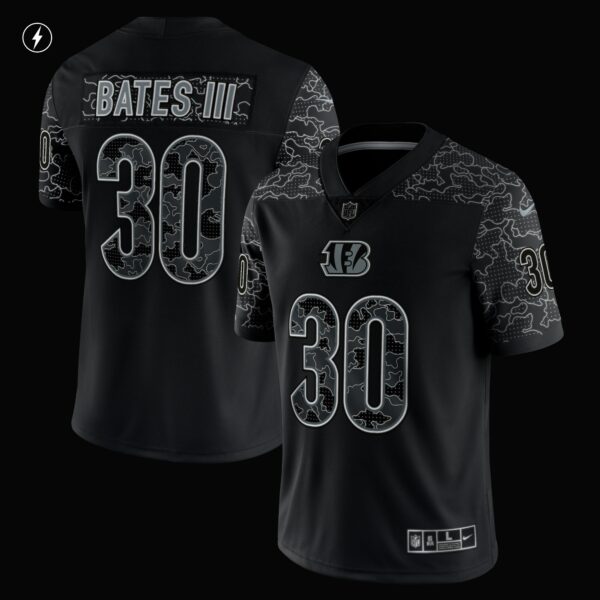 Men’s Cincinnati Bengals Jessie Bates III Nike Black RFLCTV Limited Jersey