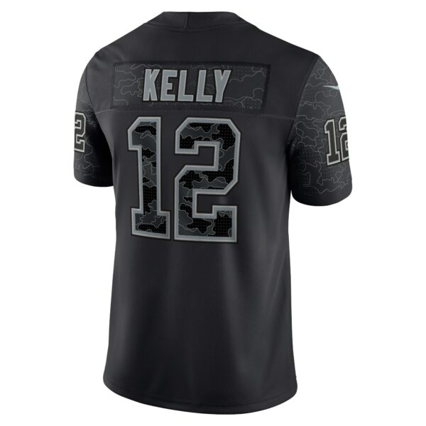 Men’s Buffalo Bills Jim Kelly Nike Black Retired Player RFLCTV Limited Jersey