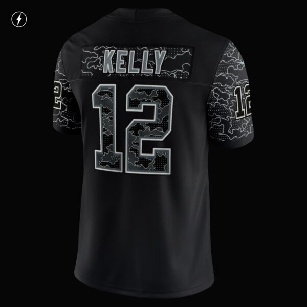 Men’s Buffalo Bills Jim Kelly Nike Black Retired Player RFLCTV Limited Jersey