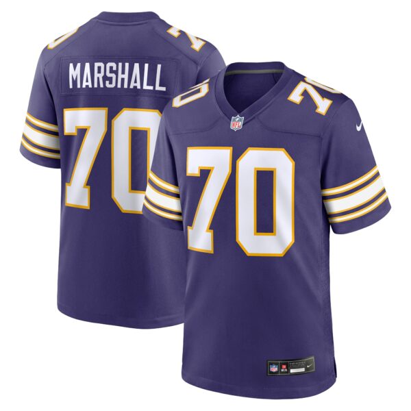 Men’s Minnesota Vikings Jim Marshall Nike Purple Classic Retired Player Jersey