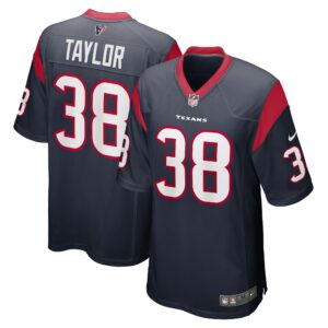 Men's Houston Texans J.J. Taylor Nike Navy Team Game Jersey