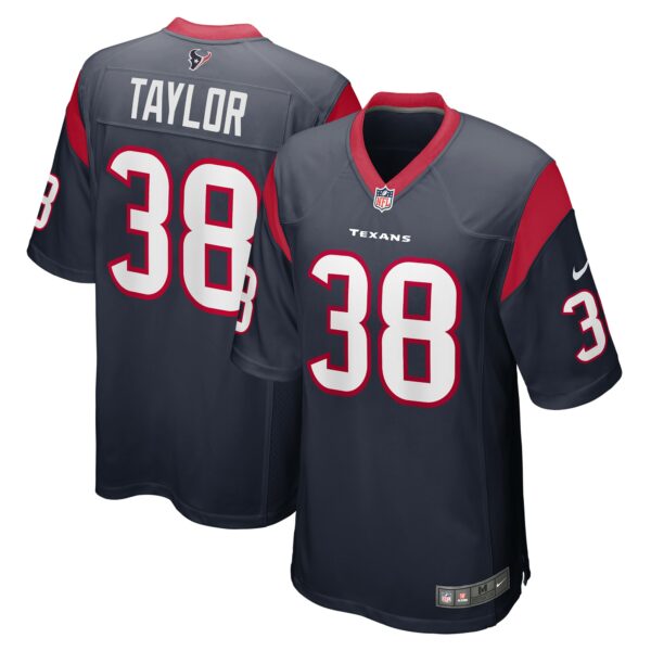 Men’s Houston Texans J.J. Taylor Nike Navy Team Game Jersey