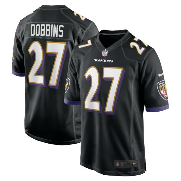 Men’s Baltimore Ravens J.K. Dobbins Nike Black Game Jersey