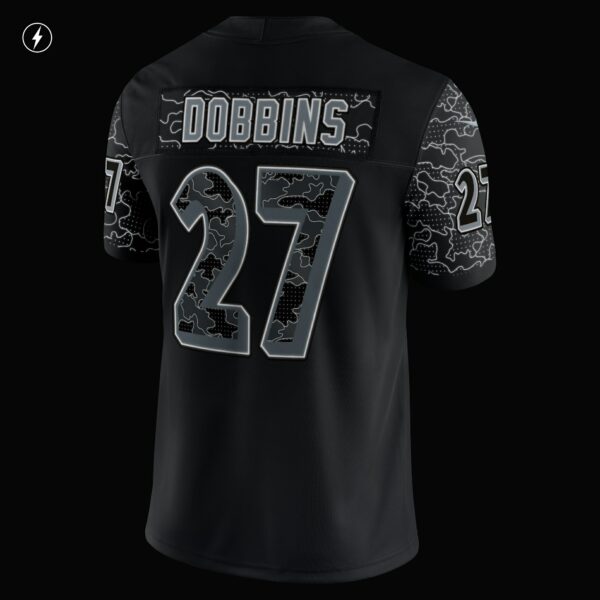 Men’s Baltimore Ravens J.K. Dobbins Nike Black RFLCTV Limited Jersey