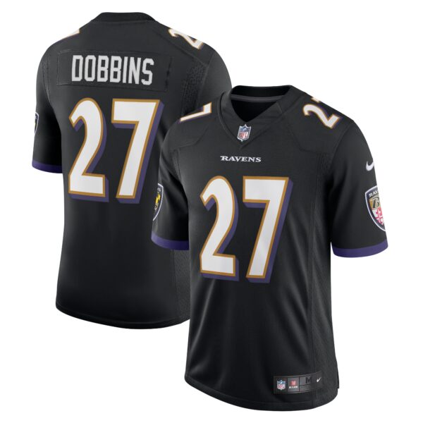 Men’s Baltimore Ravens J.K. Dobbins Nike Black Vapor Limited Jersey