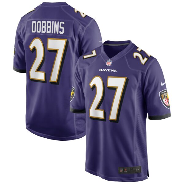 Men’s Baltimore Ravens J.K. Dobbins Nike Purple Game Jersey