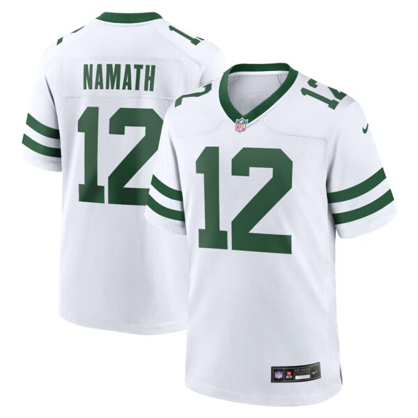 Men’s New York Jets Joe Namath Nike White Legacy Retired Player Game Jersey