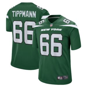 Men's New York Jets Joe Tippmann Nike Gotham Green Game Jersey