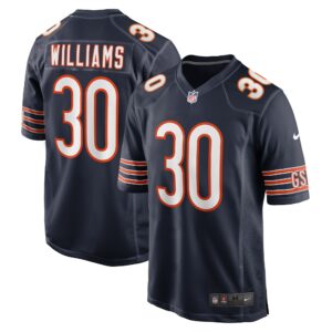 Men's Chicago Bears Joejuan Williams Nike Navy Game Jersey