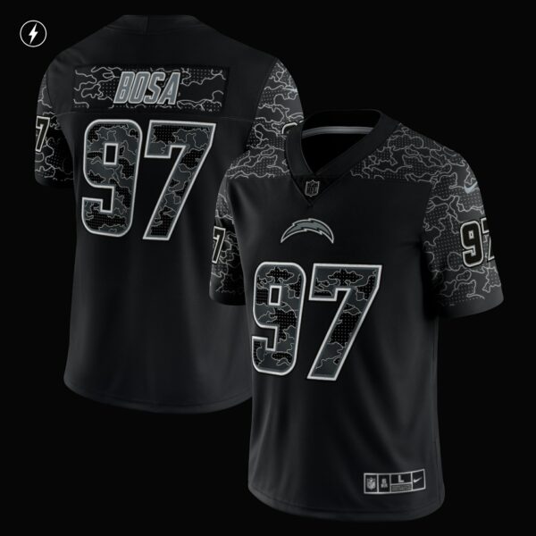 Men’s Los Angeles Chargers Joey Bosa Nike Black RFLCTV Limited Jersey