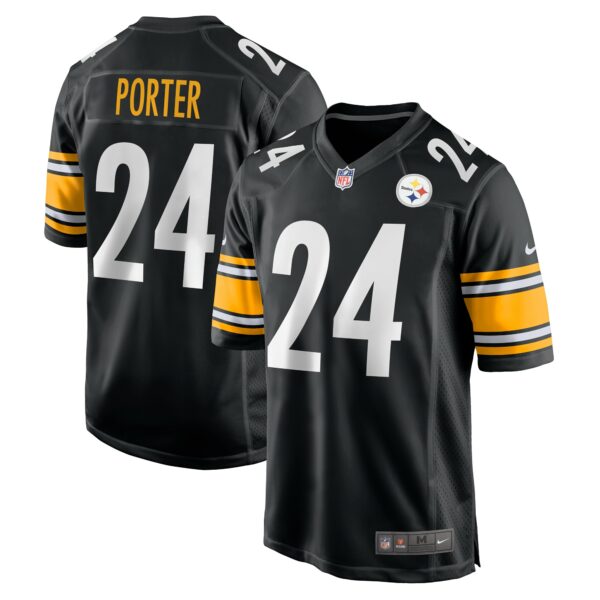 Men’s Pittsburgh Steelers Joey Porter Jr. Nike Black 2023 NFL Draft Pick Game Jersey