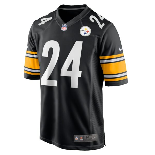 Men’s Pittsburgh Steelers Joey Porter Jr. Nike Black 2023 NFL Draft Pick Game Jersey