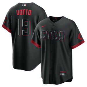 Men's Cincinnati Reds Joey Votto Nike Black 2023 City Connect Replica Player Jersey