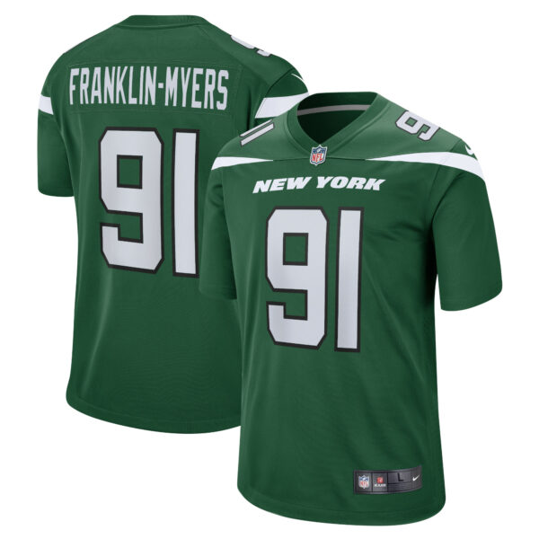 Men’s New York Jets John Franklin-Myers Nike Gotham Green Game Jersey