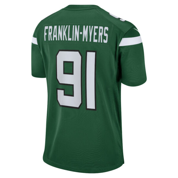 Men’s New York Jets John Franklin-Myers Nike Gotham Green Game Jersey