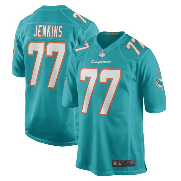 Men’s Miami Dolphins John Jenkins Nike Aqua Game Player Jersey