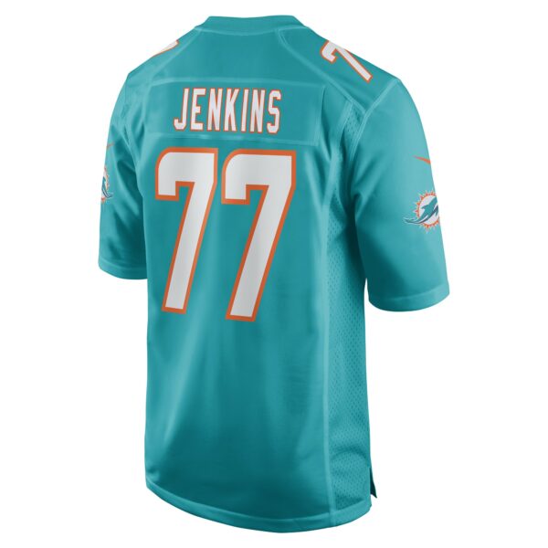 Men’s Miami Dolphins John Jenkins Nike Aqua Game Player Jersey