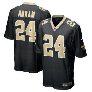 Men's New Orleans Saints Johnathan Abram Nike Black Game Player Jersey