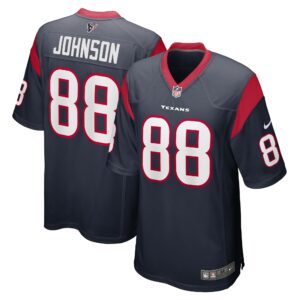 Men's Houston Texans Johnny Johnson Nike Navy Team Game Jersey