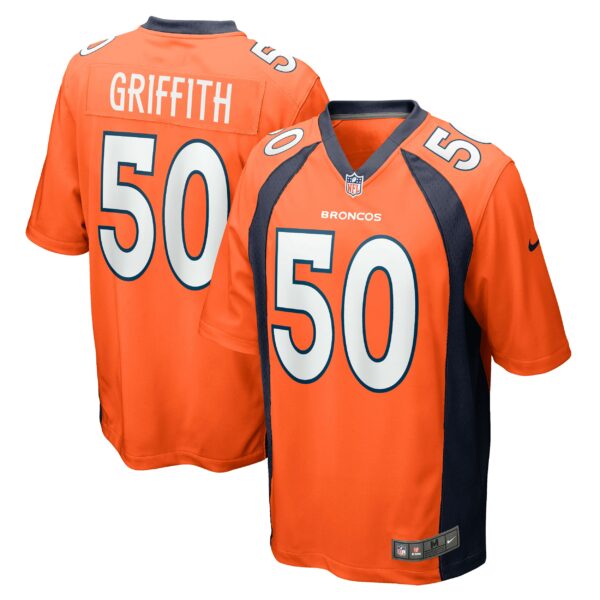 Men’s Denver Broncos Jonas Griffith Nike Orange Game Jersey