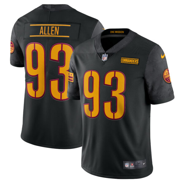 Men’s Washington Commanders Jonathan Allen Nike Black Alternate Vapor Limited Jersey