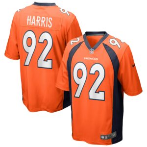 Men's Denver Broncos Jonathan Harris Nike Orange Game Jersey