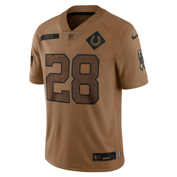 Men’s Indianapolis Colts Jonathan Taylor Nike Brown 2023 Salute To Service Limited Jersey