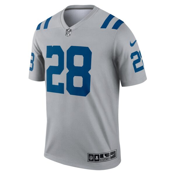 Men’s Indianapolis Colts Jonathan Taylor Nike Gray Inverted Legend Jersey