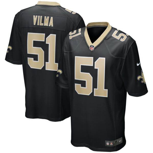 Men’s New Orleans Saints Jonathan Vilma Nike Black Game Retired Player Jersey