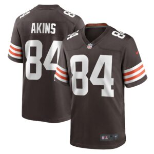 Men's Cleveland Browns Jordan Akins Nike Brown Team Game Jersey