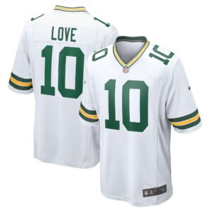 Men's Green Bay Packers Jordan Love Nike White Game Jersey