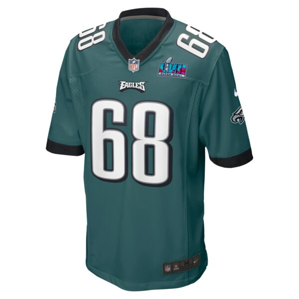 Men’s Philadelphia Eagles Jordan Mailata Nike Midnight Green Super Bowl LVII Patch Game Jersey