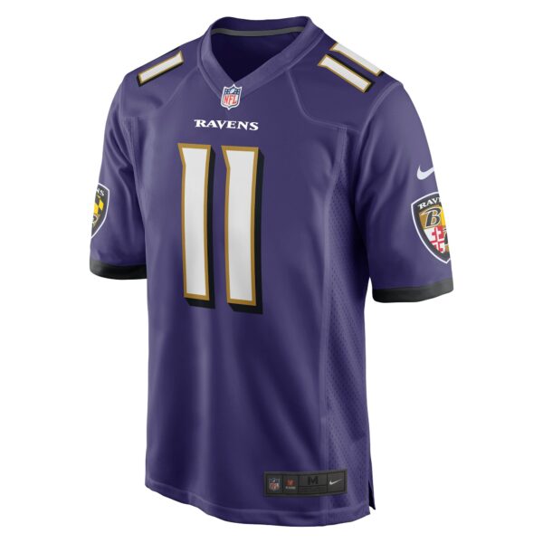 Men’s Baltimore Ravens Jordan Stout Nike Purple Player Game Jersey