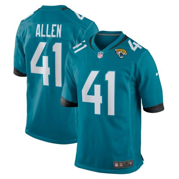 Men’s Jacksonville Jaguars Josh Allen Nike Teal Game Jersey