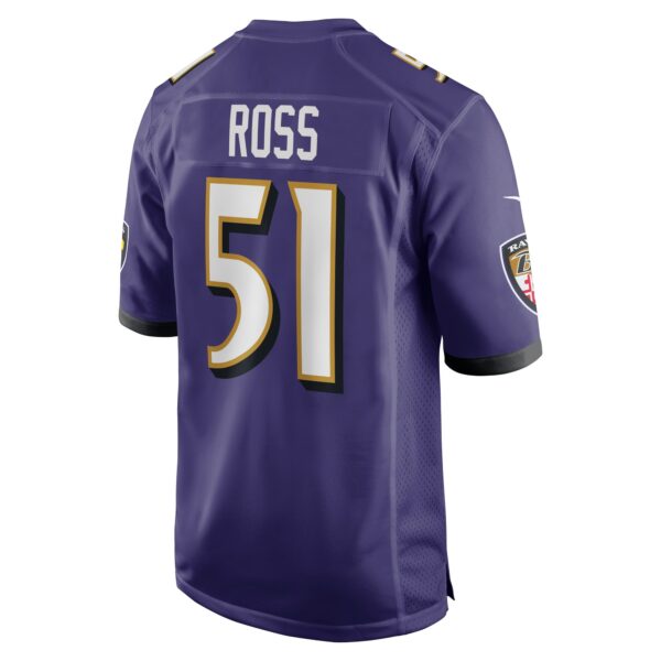 Men’s Baltimore Ravens Josh Ross Nike Purple Game Player Jersey