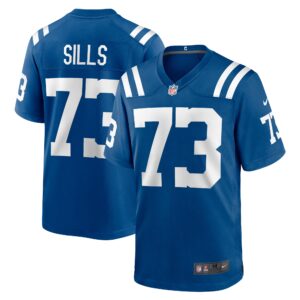 Men's Indianapolis Colts Josh Sills Nike Royal Team Game Jersey