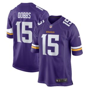 Men's Minnesota Vikings Joshua Dobbs Nike Purple Game Jersey