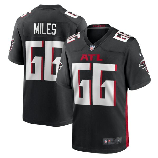 Men’s Atlanta Falcons Joshua Miles Nike Black Game Jersey