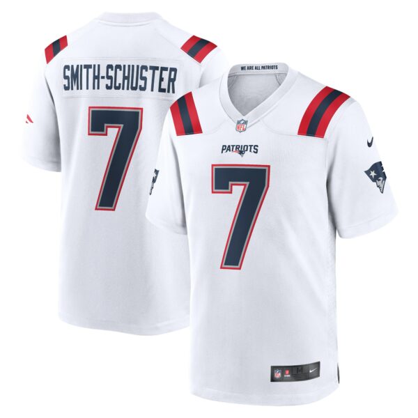 Men’s New England Patriots JuJu Smith-Schuster Nike White Game Player Jersey