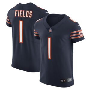 Men's Chicago Bears Justin Fields Nike Navy Vapor Elite Jersey