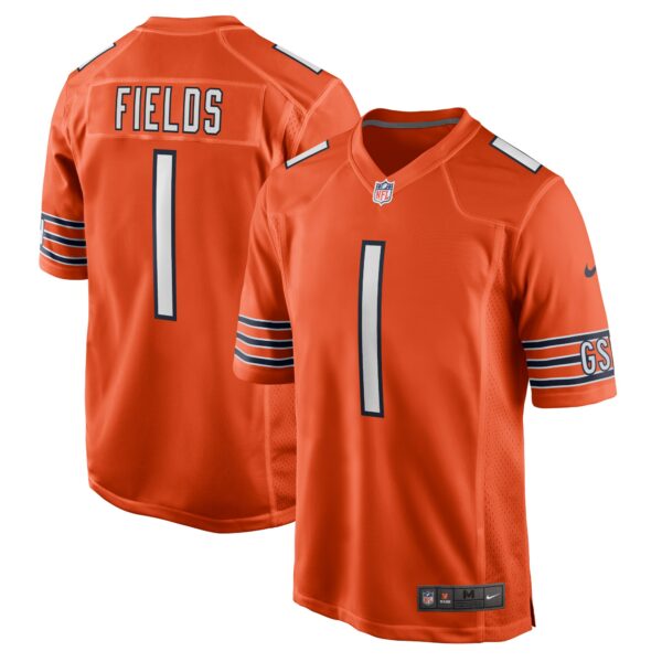 Men’s Chicago Bears Justin Fields Nike Orange Player Game Jersey