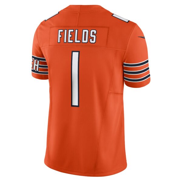 Men’s Chicago Bears Justin Fields Nike Orange Vapor F.U.S.E. Limited Jersey