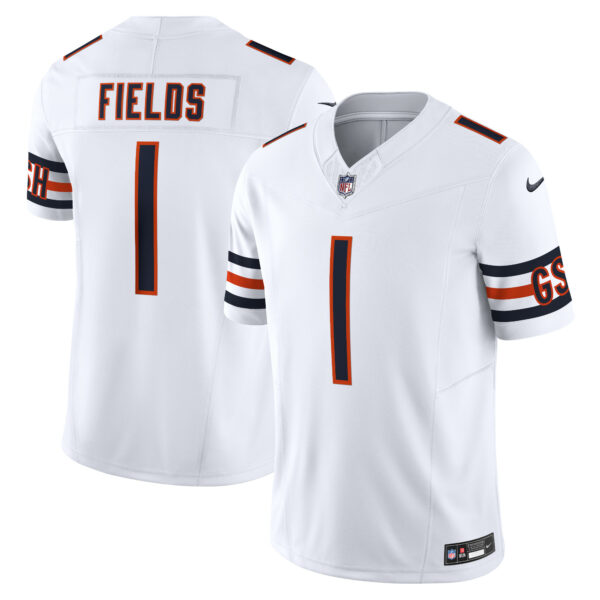 Men’s Chicago Bears Justin Fields Nike White Vapor F.U.S.E. Limited Jersey