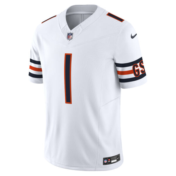 Men’s Chicago Bears Justin Fields Nike White Vapor F.U.S.E. Limited Jersey