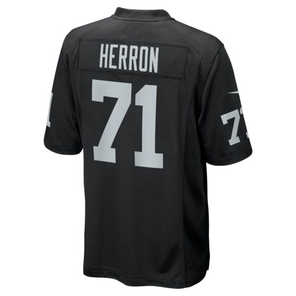 Men’s Las Vegas Raiders Justin Herron Nike Black Team Game Jersey