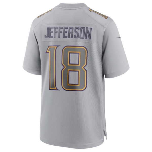 Men’s Minnesota Vikings Justin Jefferson Nike Gray Atmosphere Fashion Game Jersey