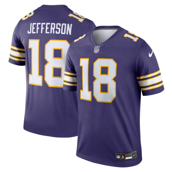 Men’s Minnesota Vikings Justin Jefferson Nike Purple Classic Legend Player Jersey